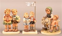 3 Hummel Figurines including Celebrate with Song.