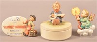 3 Hummel Figurines including Joyful Candy Box,