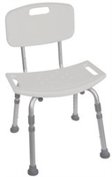 DELUXE ALUMINUM BATH SEAT WITH BACK