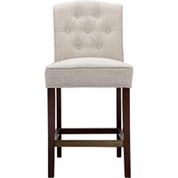 MARIAN TUFTED COUNTER STOOL IN LINEN