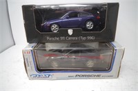 2 Porche diecast by Welly and Bburago