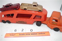Structo Car Hauler, with car and truck