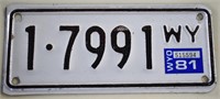 WY Vehicle Plate (Motorcycle)