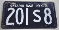 1946 Ontario License Plate