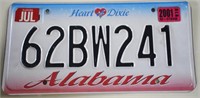 Alabama License Plate