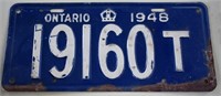 1948 Ontario License Plate