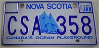 Nova Scotia License Plate