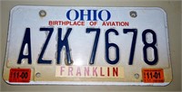 Ohio  License Plate