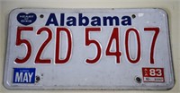 Alabama  License Plate
