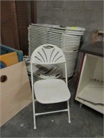 Approx. Forty White Plastic/Metal Folding Chairs