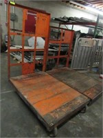 Two Orange Warehouse/Industrial Carts