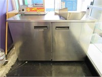 S.S. Refrigerated Counter: Two Door, 4' x 28"