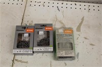 **WEBSTER,WI** (3) Stihl Oilomatic Chains 12" 3/8"
