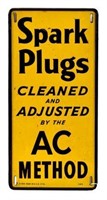 AC Spark Plugs Cleaned & Adjusted Tin Sign