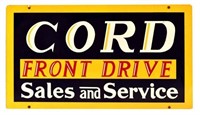 Cord Front Drive Sales & Service Sign