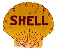 Shell Porcelain Double Sided Gas Station Sign
