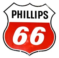 Large Phillips 66 Porcelain Service Station Sign