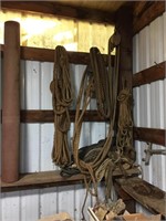 Assorted ropes & pulleys