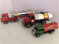 3 x  tin friction  Shell petrol tankers