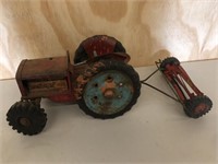 Vintage metal tractor