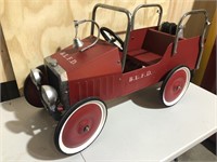 Fire engine pedal car
