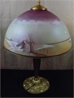 Handel Style WInter Theme Table Lamp