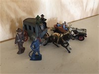 Johil diecast horse and carts with people