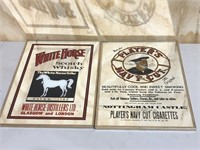 Players cigarette & White Horse mirrors approx