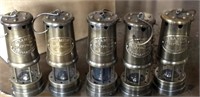 (5) Beamish Mahogany Copper Brass Lanterns