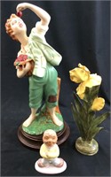 21’’ TALL STATUE.  WITH HUNGARIAN FIGURINE
