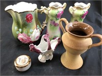 ROYAL VIENNA PITCHER & VASES/CHOKIN JAPANESE PIECE