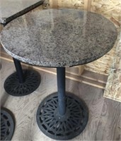 Round 30in Granite Bar Table