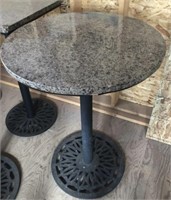 Round 30in Granite Bar Table