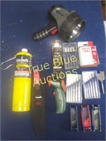 Spot Light, Sanding Belts, Screwdrivers Allen Keys