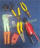 Pop Rivet Gun And Electrical Testers With Case