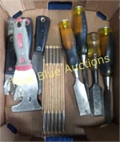 Chisel, Tape Measure, Putty Knife