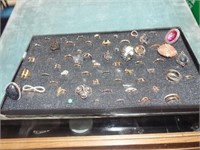 Large Lot Of Vintage Costume Rings Over 50