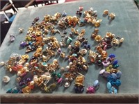 Vintage Clip On  Earrings, Vintage Stones On These