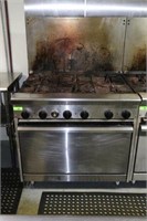 SIX BURNER STAINLESS STEEL GAS OVEN