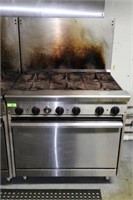 SIX BURNER STAINLESS STELL GAS OVEN