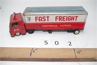 Fast Freight Metal truck Semi and trailer