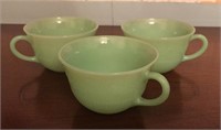 Alice pattern Jadeite cups