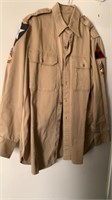 Army khaki shirt jacket size 15.5x33