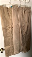 3 pairs of khaki pants approx size 34x30