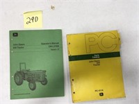 (2) JD Operators Manual & Parts Catalog: JD 820