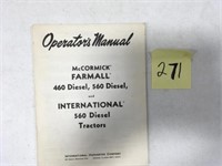 IHC Owners Manual 460&560 Diesel Tractors