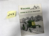 Oliver Sales Brochure: 66, 77, 88 Tractors