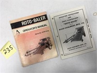 (2)Allis Chalmers Operators Manual Roto Baler