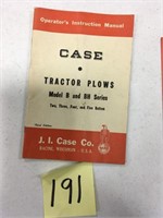 Case Sales Operator Manual: Model B & BH Plow