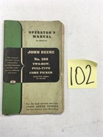 JD No. 200 Corn Picker Operators Manual